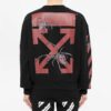 Off-White Herre Logo Spider-trykk Rund hals Langermet Svart
