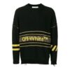 Off-White Herre-logo Strikk Rundhals Svart