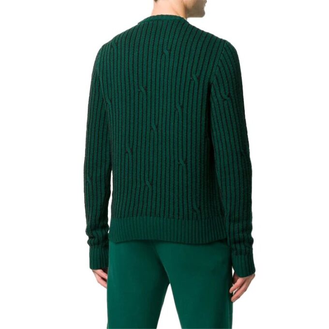 Off-White Herre-logo Stripe Strikk Grønn