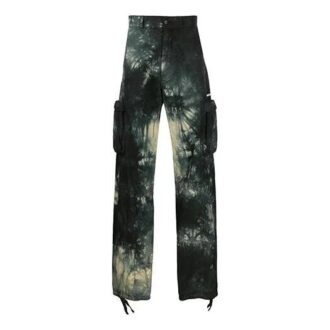 Off-White Herre Logo Tie Dye Cargo Casual Bukser/Løse Bukser Svart