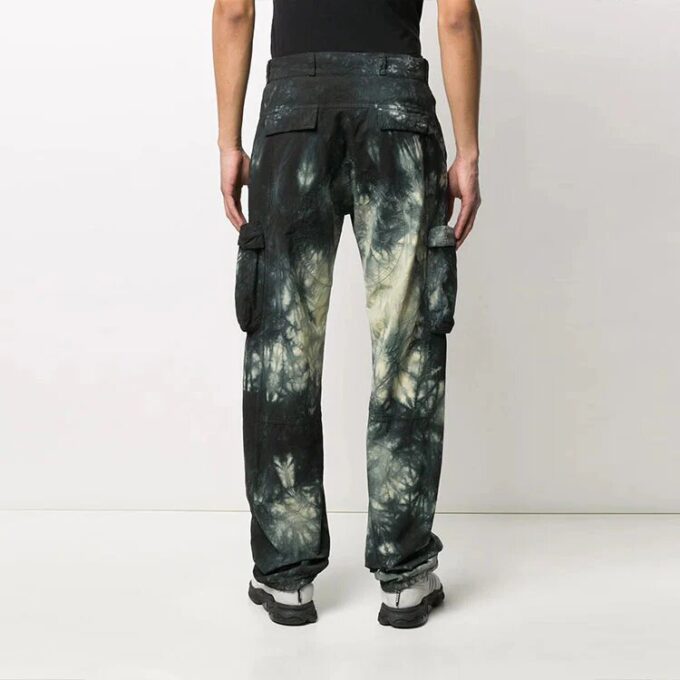 Off-White Herre Logo Tie Dye Cargo Casual Bukser/Løse Bukser Svart