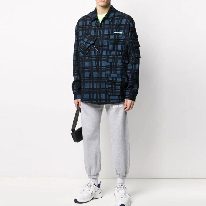 Off-White Herre Logo-trykk Bundle Feet Sportsbukser/Joggebukser Lysegrå