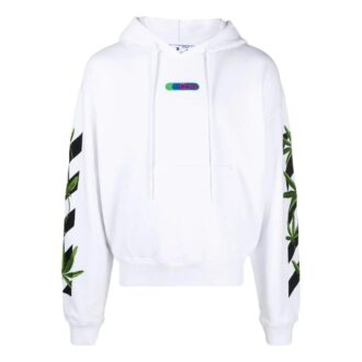 Off-White Herre Logo-trykk Ensfarget Langermet Hvit