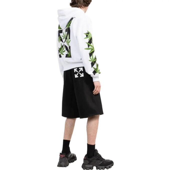 Off-White Herre Logo-trykk Ensfarget Langermet Hvit