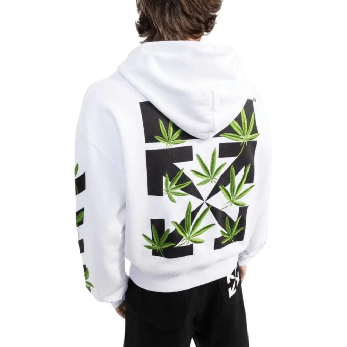 Off-White Herre Logo-trykk Ensfarget Langermet Hvit