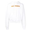 Off-White Herre Logo-trykk Mønster Snøring Hette Langermet Hvit
