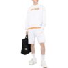 Off-White Herre Logo-trykk Mønster Snøring Hette Langermet Hvit