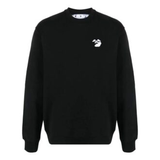 Off-White Herre Logo-trykk Rund hals Sport Løs passform Svart