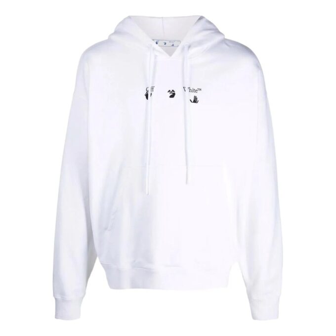 Off-White Herre Logo-trykk Snøring Hvit