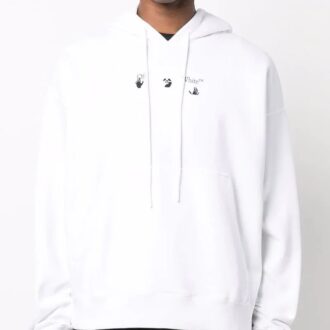 Off-White Herre Logo-trykk Snøring Hvit