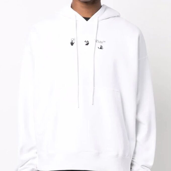 Off-White Herre Logo-trykk Snøring Hvit