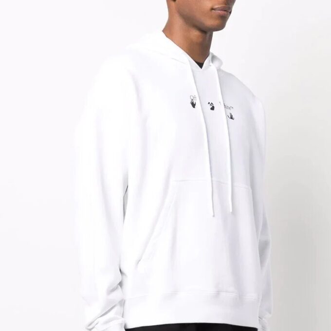 Off-White Herre Logo-trykk Snøring Hvit