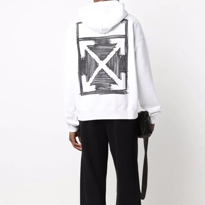 Off-White Herre Logo-trykk Snøring Hvit