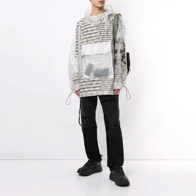Off-White Herre Lomme Detalj Gjennomsiktig Vanlig Versjon Hvit
