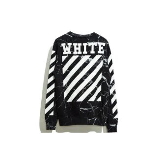 Off-White Herre Marble Pullover Svart