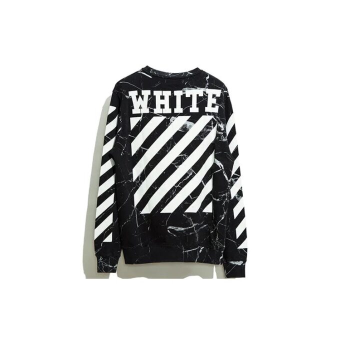 Off-White Herre Marble Pullover Svart