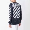 Off-White Herre Marble Pullover Svart