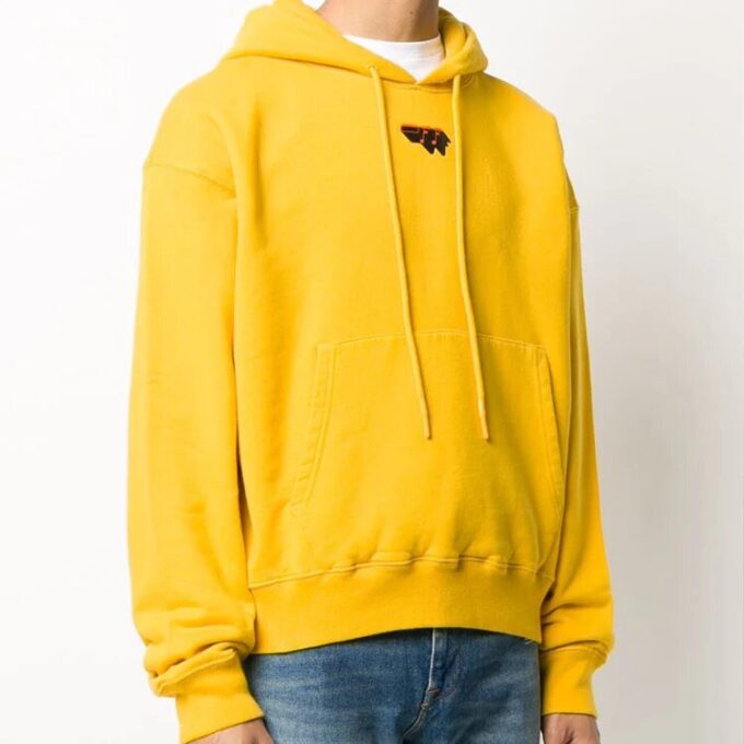 Off-White Herre med logo-mønstertrykk, gul