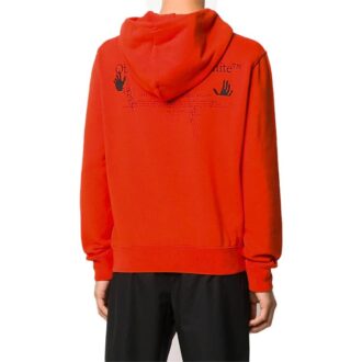 Off-White Herre Mønster Pil-logo Rød