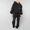 Off-White Herre Mønstertrykk Diagonal Glidelås Løs Passform Svart