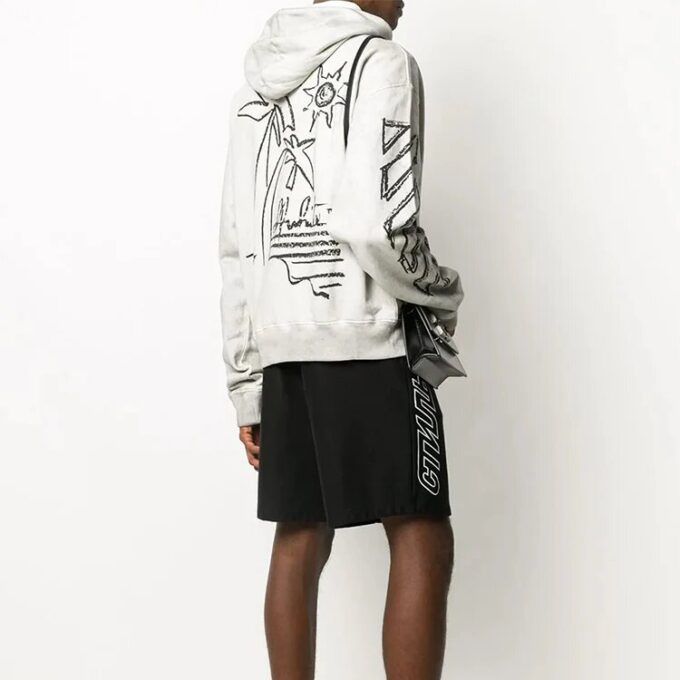 Off-White Herre Mønstertrykk Hvit