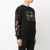 Off-White Herre Mønstertrykk Rundhals Langermet Svart