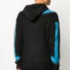 Off-White herre-mønstret svart hettegenser