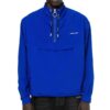 Off-White Herre Nylon Snøring Alfabet Logo Sports Pullover Jakke Blå