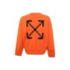 Off-White Herre Pile Mønster Trykk Rundhals Langermet Oransje