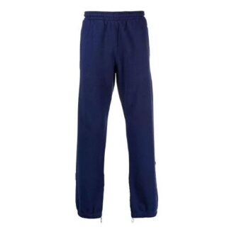 Off-White Herre Piler Mønster Ensfarget Bundle Feet Sportsbukser/Joggebukser Blå