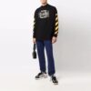 Off-White Herre Piler Mønster Ensfarget Bundle Feet Sportsbukser/Joggebukser Blå