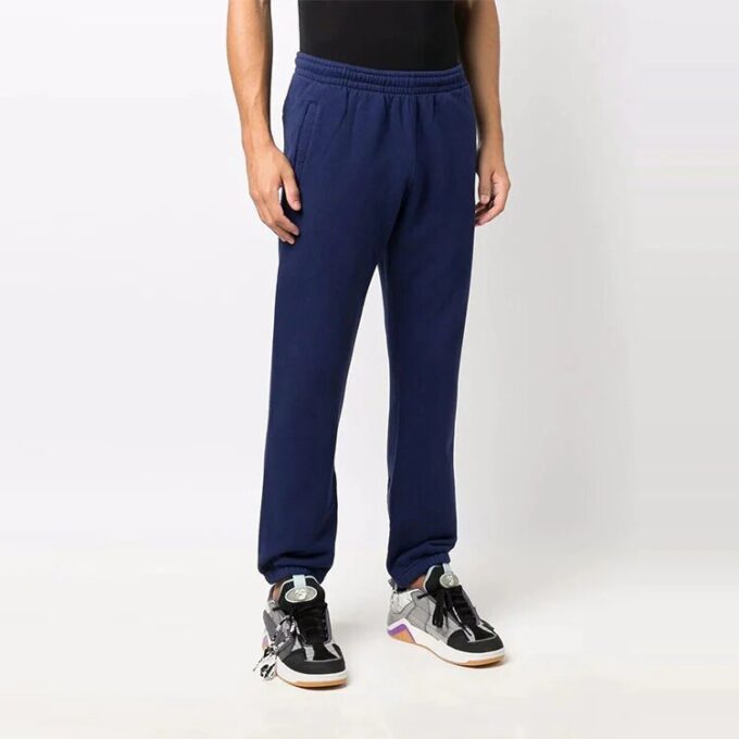 Off-White Herre Piler Mønster Ensfarget Bundle Feet Sportsbukser/Joggebukser Blå