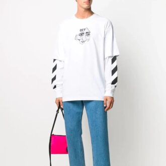 Off-White Herre Printing Sports Hvit