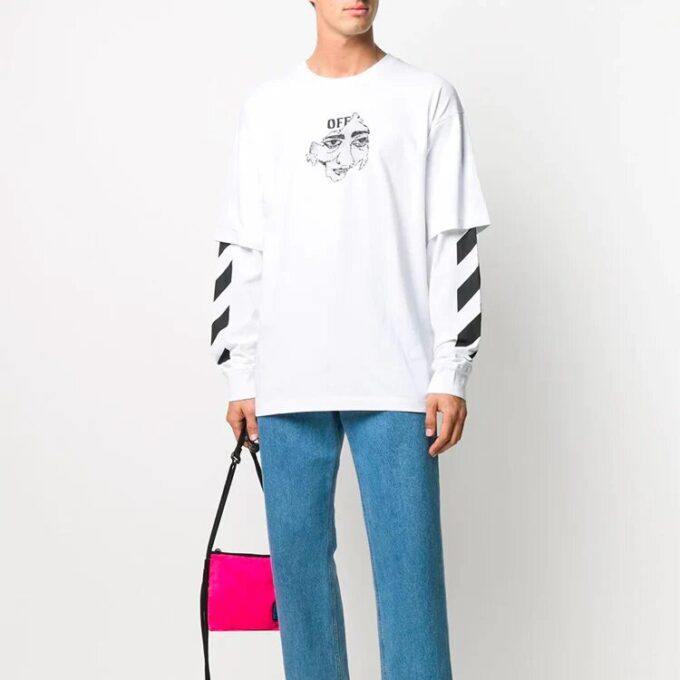 Off-White Herre Printing Sports Hvit