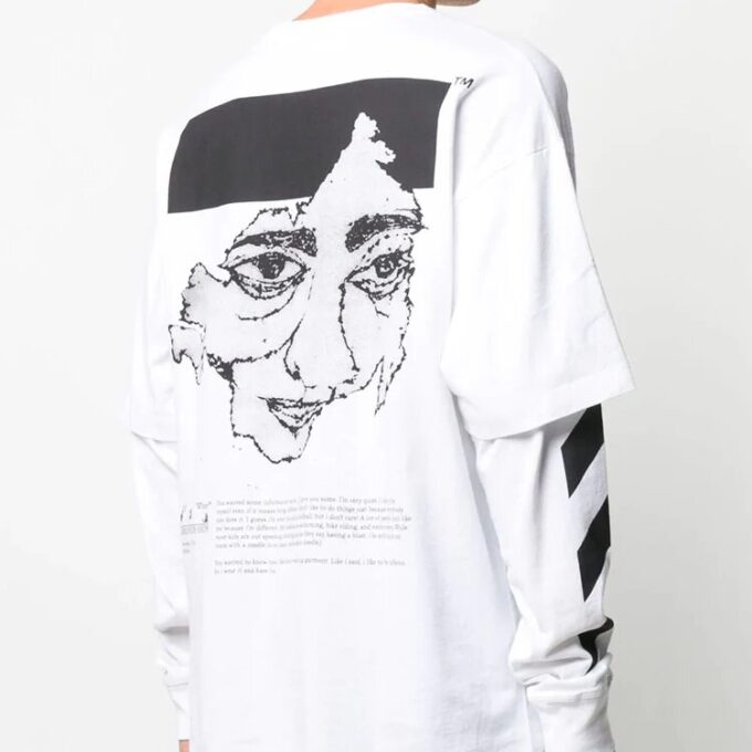 Off-White Herre Printing Sports Hvit