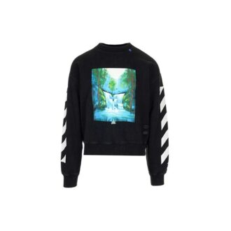 Off-White Herre Pullover Loose Printing Svart