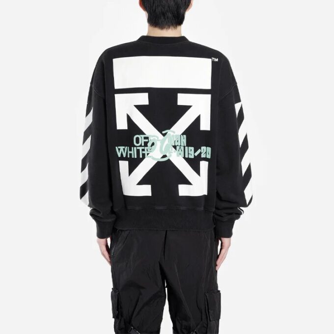 Off-White Herre Pullover Loose Printing Svart