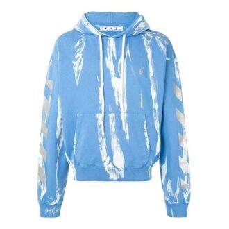 Off-White Herre Reflekterende pil Tie Dye Blå