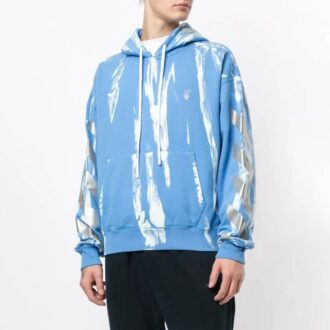 Off-White Herre Reflekterende pil Tie Dye Blå