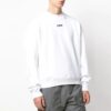 Off-White Herre Rundhalset genser med lange ermer Hvit
