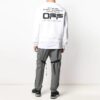Off-White Herre Rundhalset genser med lange ermer Hvit