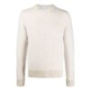 Off-White Herre Rundhalset Strikk Hvit
