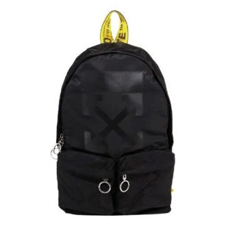Off-White Herre Ryggsekk med Logo-trykk, svart