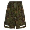 Off-White Herre-shorts i bomull med kamuflasjemønster, militærgrønn