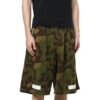 Off-White Herre-shorts i bomull med kamuflasjemønster, militærgrønn