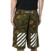 Off-White Herre-shorts i bomull med kamuflasjemønster, militærgrønn