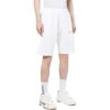Off-White Herre Shorts i ensfarget med logo-trykk og elastisk linning, rett snitt, hvit