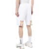 Off-White Herre Shorts i ensfarget med logo-trykk og elastisk linning, rett snitt, hvit