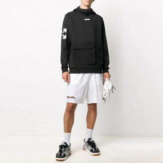 Off-White Herre-shorts med logo og pil i hvit