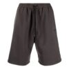 Off-White Herre Shorts med logo-trykk og elastisk linning, rett snitt, brun